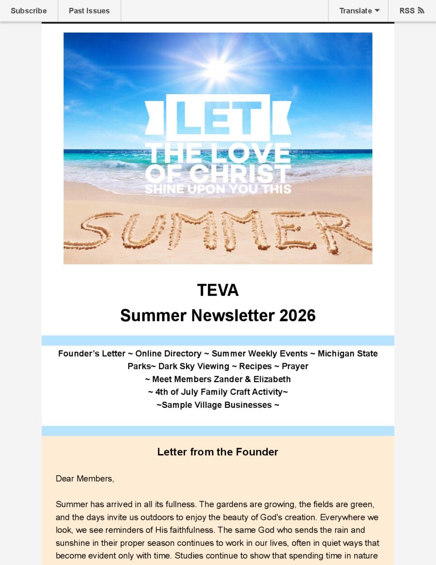 Summer Newsletter 2026 page 1