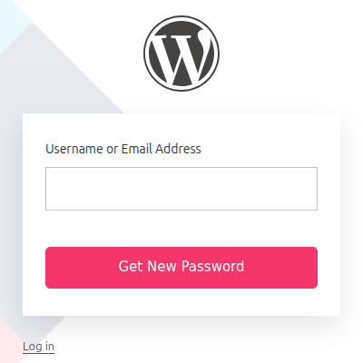 Type your username or email address then click get new password